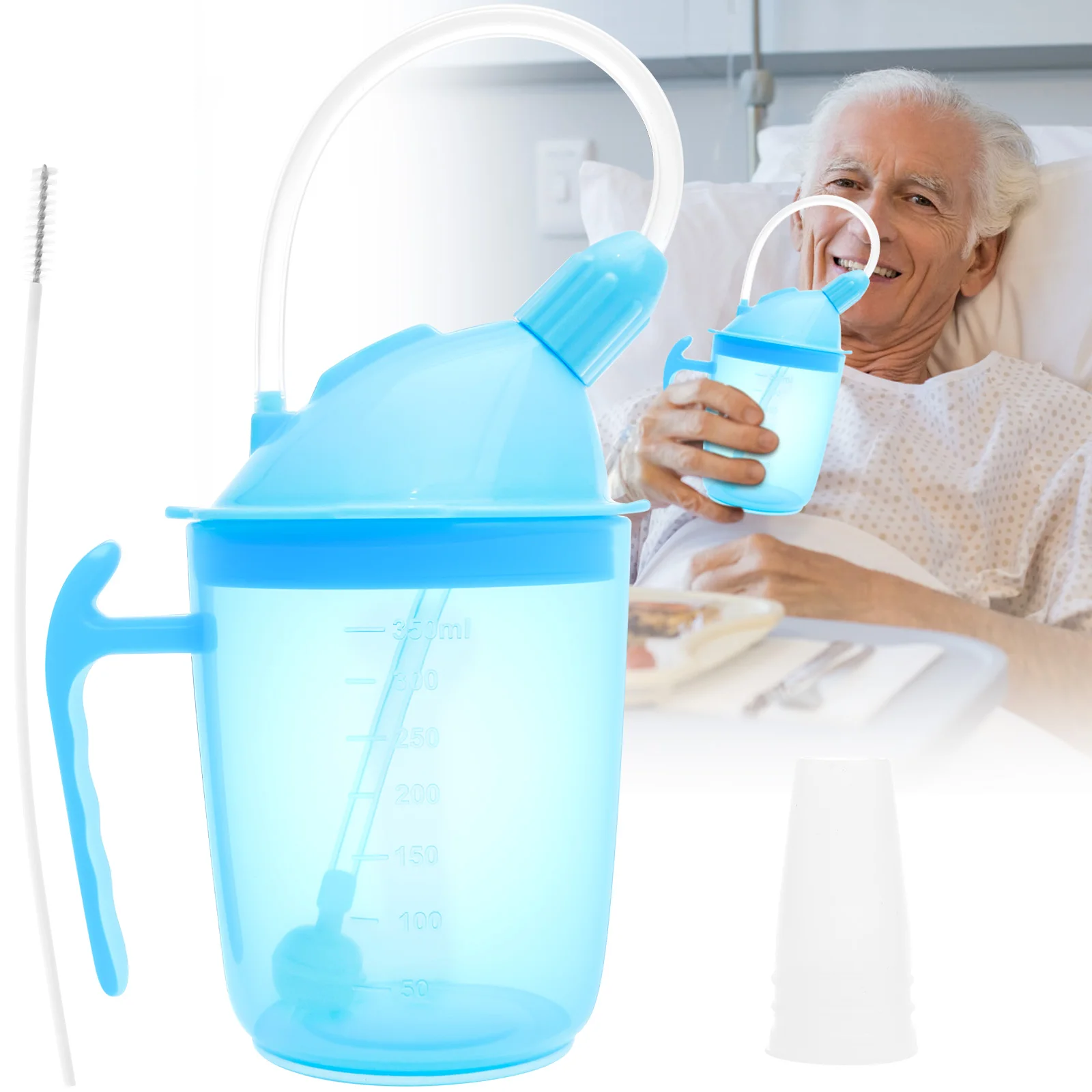 350ml Adult Sippy Cup, Elderly Spill Proof Cup ,Practical Anti Choking Elderly Sippy Mug Controll Flow Rate for Senior Drinking
350ml Adult Sippy Cup, Elderly Spill Proof Cup ,Practical Anti Choking Elderly Sippy Mug Controll Flow Rate for Senior Drinking