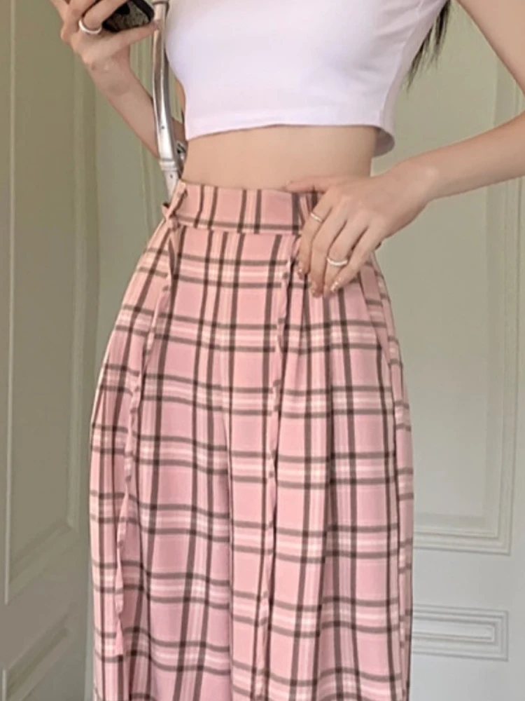 Vintage Loose Pockets Women Plaid Trousers High Waist Button Ladies Wide Leg Pants 2023 Spring Summer Casual Pantalon
Vintage Loose Pockets Women Plaid Trousers High Waist Button Ladies Wide Leg Pants 2023 Spring Summer Casual Pantalon