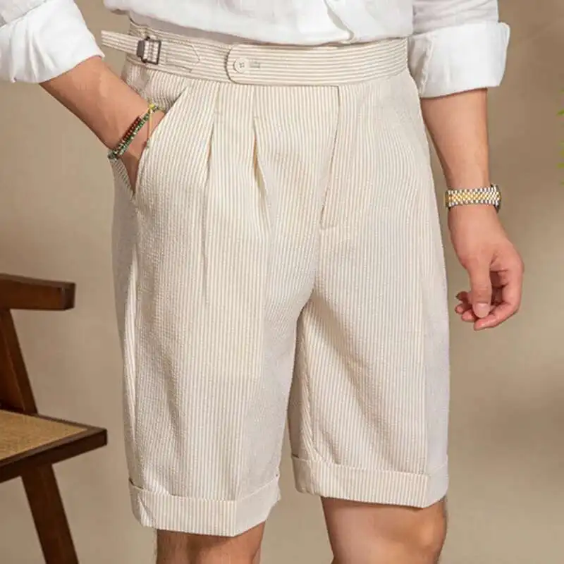 Seersucker Short Pant Ropa Hombre Casual Club Suit Short Mens Short Men Pantalones Homme Summer Thin High Waist Shorts British
Seersucker Short Pant Ropa Hombre Casual Club Suit Short Mens Short Men Pantalones Homme Summer Thin High Waist Shorts British