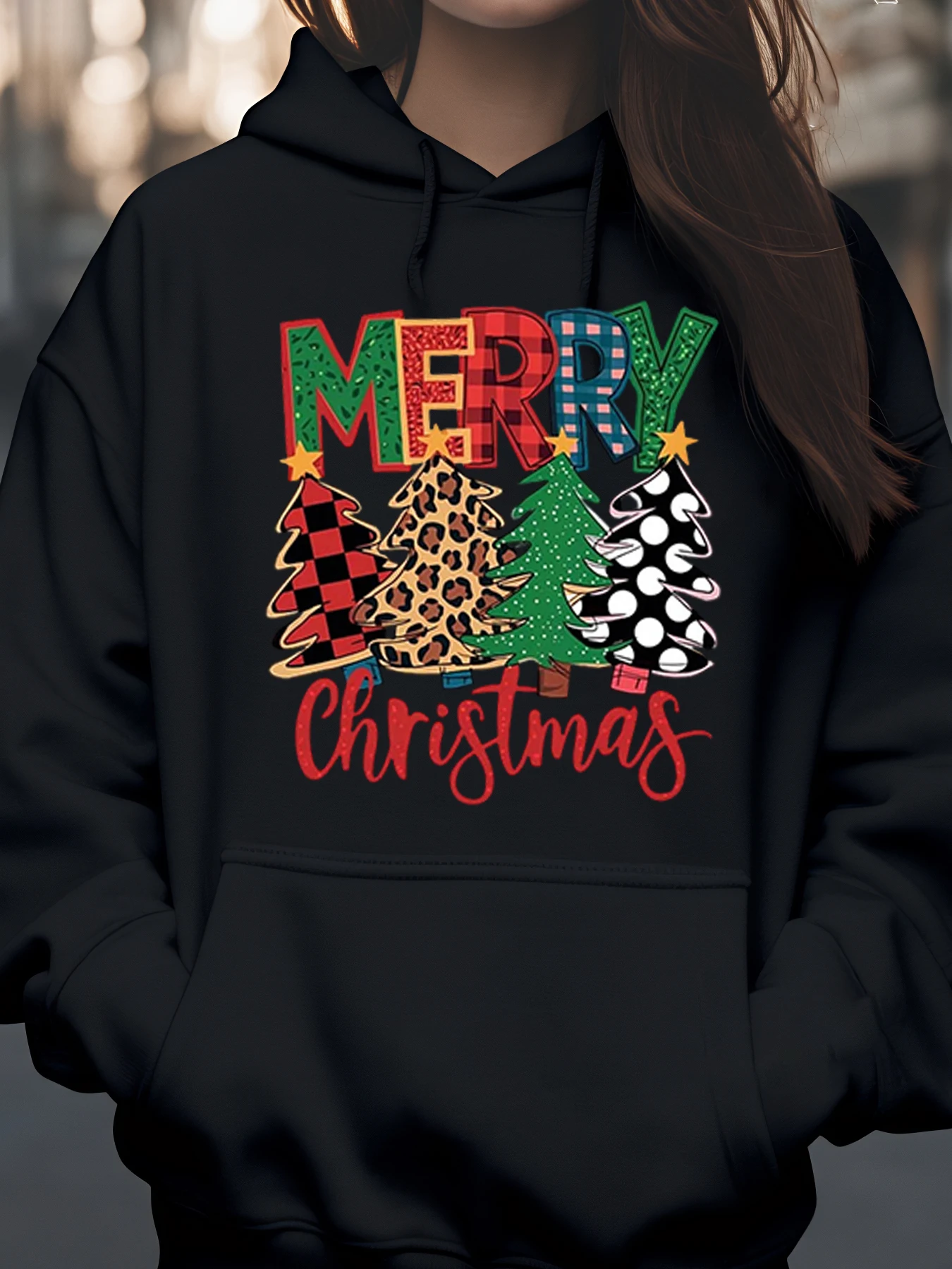 Веселая Рождественская толстовка с леопардовым принтом и елкой, праздничная вечеринка, женская повседневная одежда
Веселая Рождественская толстовка с леопардовым принтом и елкой, праздничная вечеринка, женская повседневная одежда