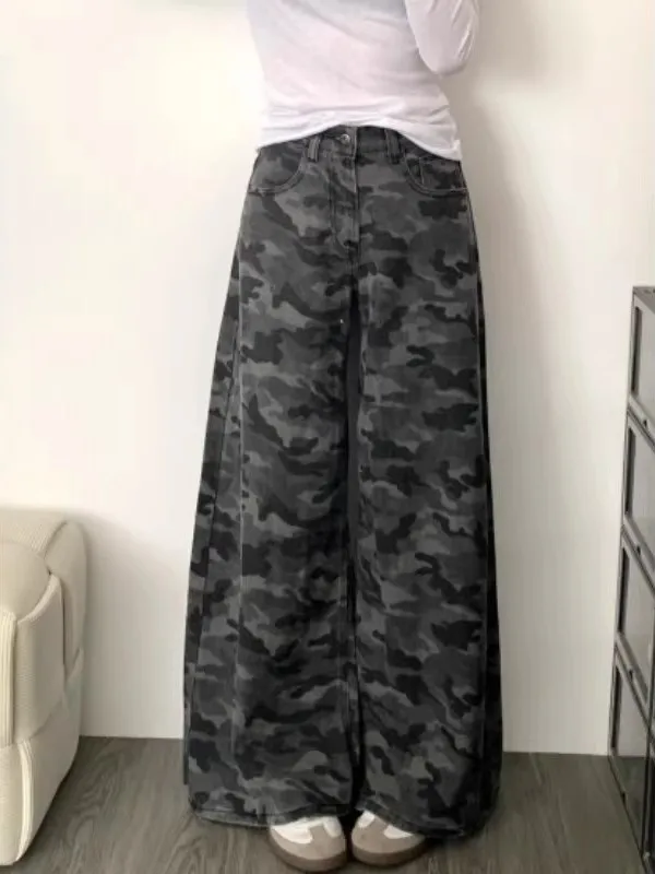 American Style Retro Camouflage Workwear Jeans High Waist Slim Loose Straight Leg Casual Pants Women's Spring New Arrival
American Style Retro Camouflage Workwear Jeans High Waist Slim Loose Straight Leg Casual Pants Women's Spring New Arrival