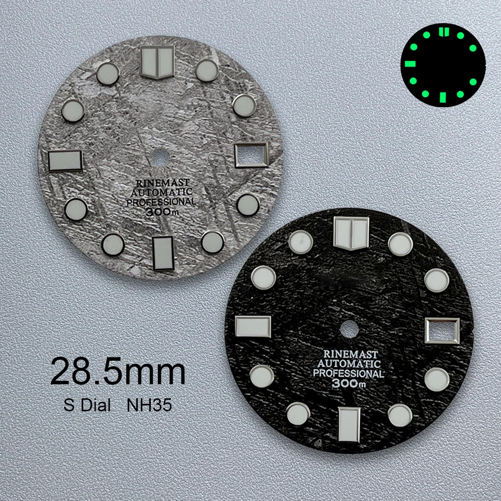 28.5mm S Logo Meteorite Dial Suitable for NH35/NH36/7S/4R Movement C3 Green Luminous High-Quality Watch Modification Accessories
28.5mm S Logo Meteorite Dial Suitable for NH35/NH36/7S/4R Movement C3 Green Luminous High-Quality Watch Modification Accessories