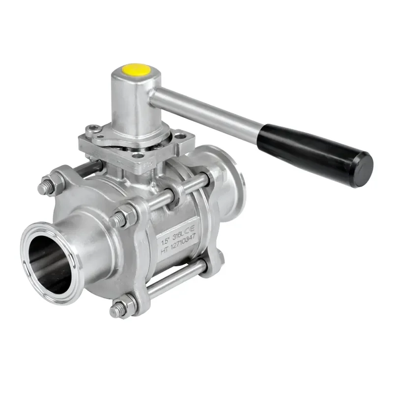 Food Grade SS316L Non-Retention 3 PCS Ball Valve with Vertical Actuator
Food Grade SS316L Non-Retention 3 PCS Ball Valve with Vertical Actuator