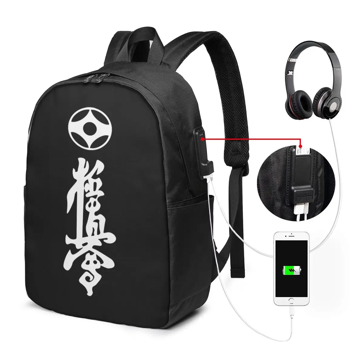 Kyokushin Kaikan Karate Symbol Kyokushinkai Dojo Backpack Travel Notebook Bag Computer College Student School Bag Laptop
Kyokushin Kaikan Karate Symbol Kyokushinkai Dojo Backpack Travel Notebook Bag Computer College Student School Bag Laptop