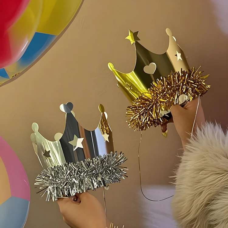 Gold Silver Tassel Crown Five Pointed Star Love Birthday Hat Photo Props Kids Adults Happy Birthday Party Decors Paper Hat
Gold Silver Tassel Crown Five Pointed Star Love Birthday Hat Photo Props Kids Adults Happy Birthday Party Decors Paper Hat