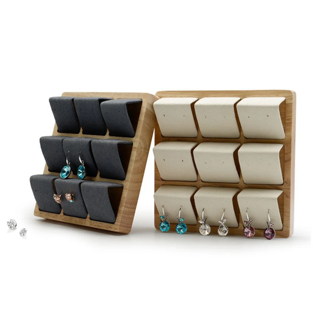 9 Pair Earring Display Stand Jewelry Shop Show Tray Natural Wood Stud Earring Display Stand Rack Earring Card Holder w/ Tray
9 Pair Earring Display Stand Jewelry Shop Show Tray Natural Wood Stud Earring Display Stand Rack Earring Card Holder w/ Tray