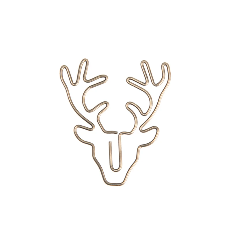 Decorative Deer Head Shape Metal Paper Clip Bookmark Sika Deer Head Stationery Planner Clips Set of 6 for Office Supplies
Decorative Deer Head Shape Metal Paper Clip Bookmark Sika Deer Head Stationery Planner Clips Set of 6 for Office Supplies