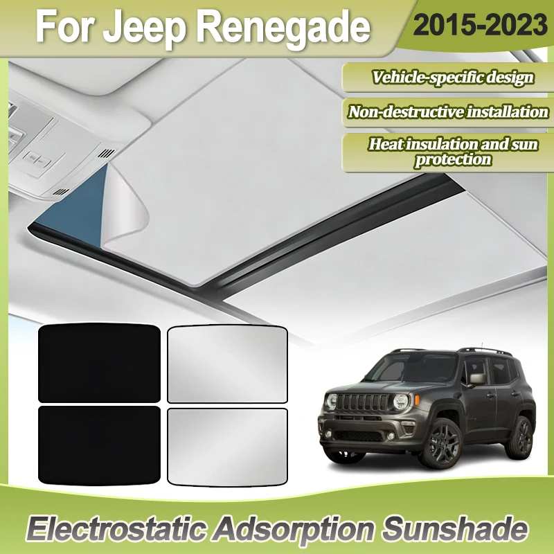 For Jeep Renegade 2015~2023 Car Insulation Electrostatic Adsorption Sunshade Skylight Sunroof Visor Heat Shield Auto Accessories
For Jeep Renegade 2015~2023 Car Insulation Electrostatic Adsorption Sunshade Skylight Sunroof Visor Heat Shield Auto Accessories