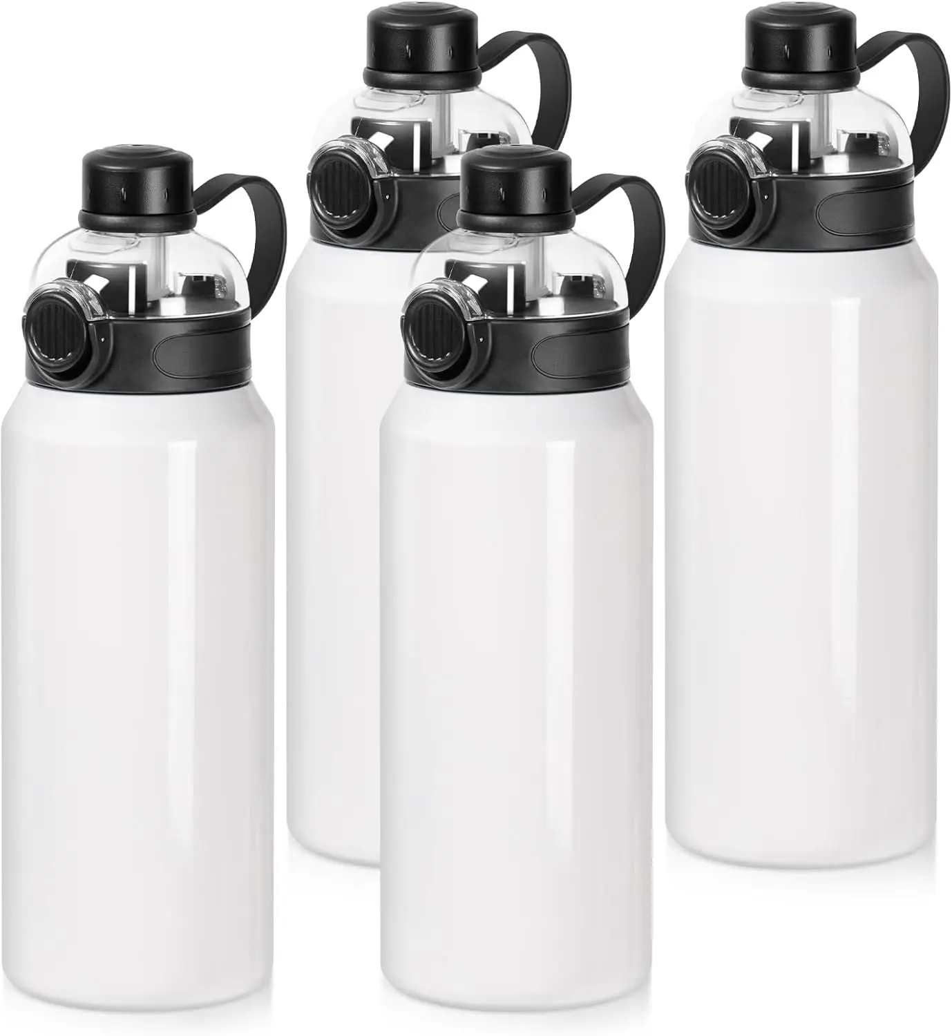 4 Pack 32oz Insulated Water Bottles with Straw, Pop Lid & Silicone Handle for Gym, Hiking, Outdoor
4 Pack 32oz Insulated Water Bottles with Straw, Pop Lid & Silicone Handle for Gym, Hiking, Outdoor