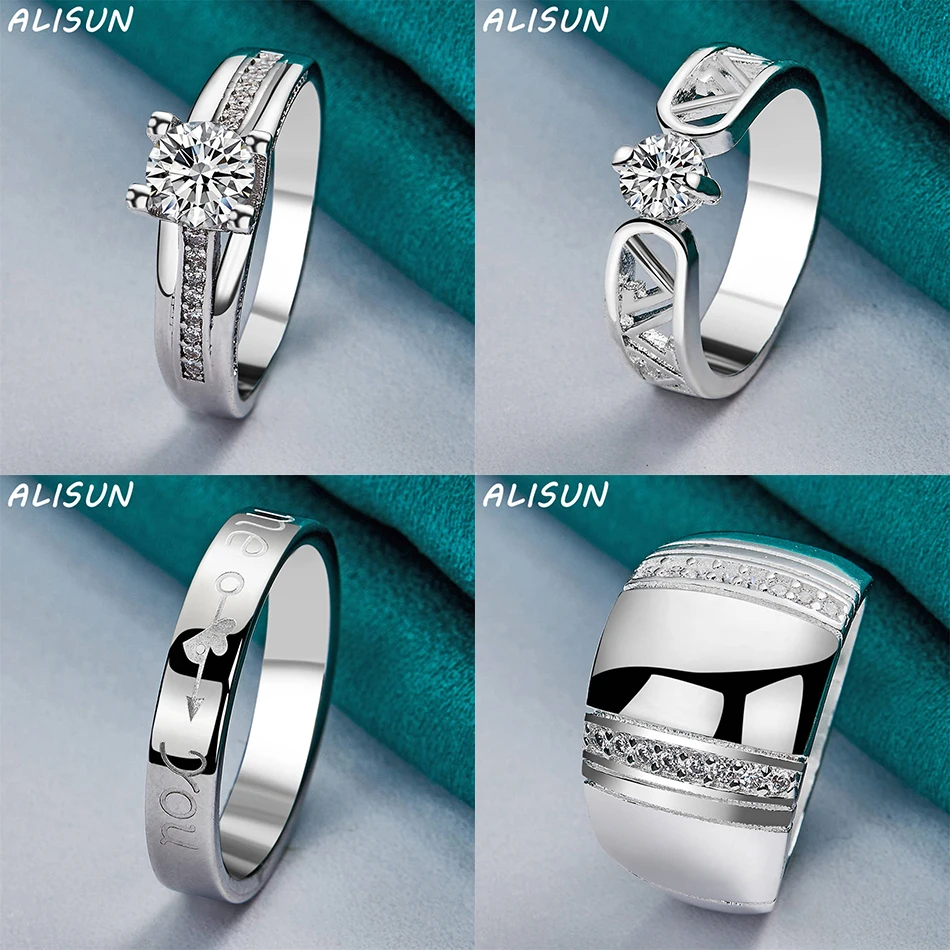 ALISUN 925 Sterling Silver Size 7-10 Geometric Ring For Women Men Fashion Jewelry Charm Grace Noble Wedding Accessories
ALISUN 925 Sterling Silver Size 7-10 Geometric Ring For Women Men Fashion Jewelry Charm Grace Noble Wedding Accessories