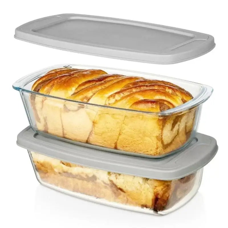 G6KF Functional Glass Loaf Pan With Handles 27x14x7cm Perfect For Oven And Refrigerator
G6KF Functional Glass Loaf Pan With Handles 27x14x7cm Perfect For Oven And Refrigerator