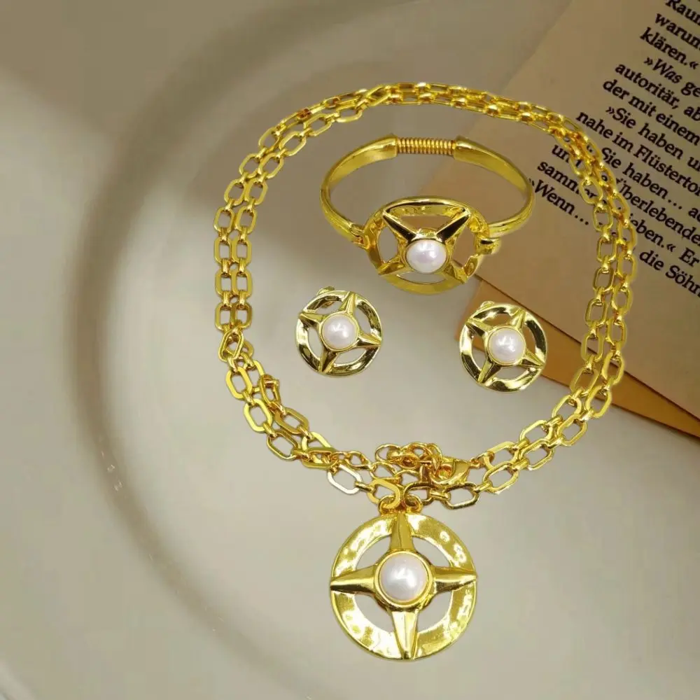 2026 Spring Classic Retro Style Four Star Pearl/Pink Quartz Set Jewelry Three Piece Set Party Gift
2026 Spring Classic Retro Style Four Star Pearl/Pink Quartz Set Jewelry Three Piece Set Party Gift