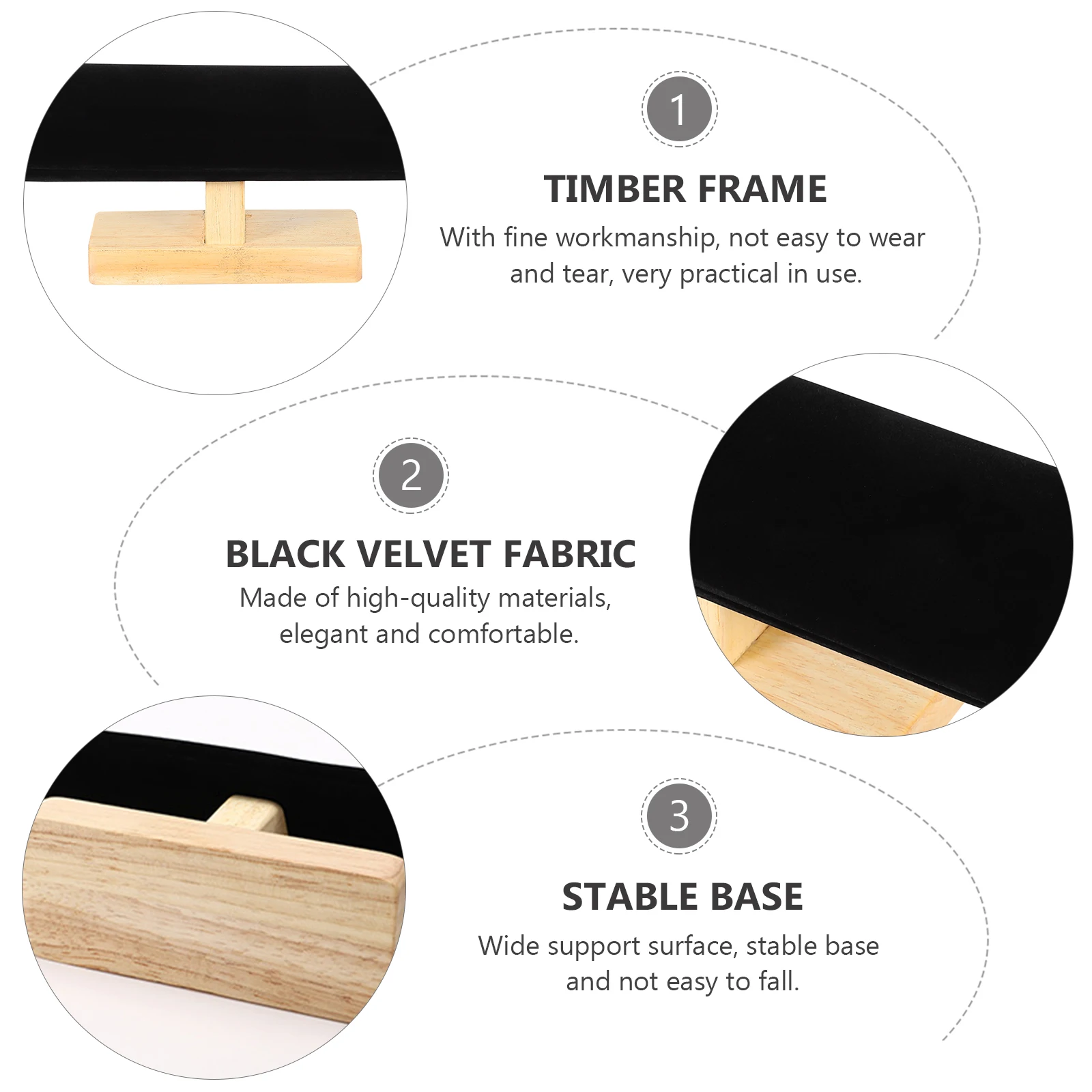 Jewelry Holder Solid Wood Stand Headband Watch Rack Black Creative Display Baby
Jewelry Holder Solid Wood Stand Headband Watch Rack Black Creative Display Baby