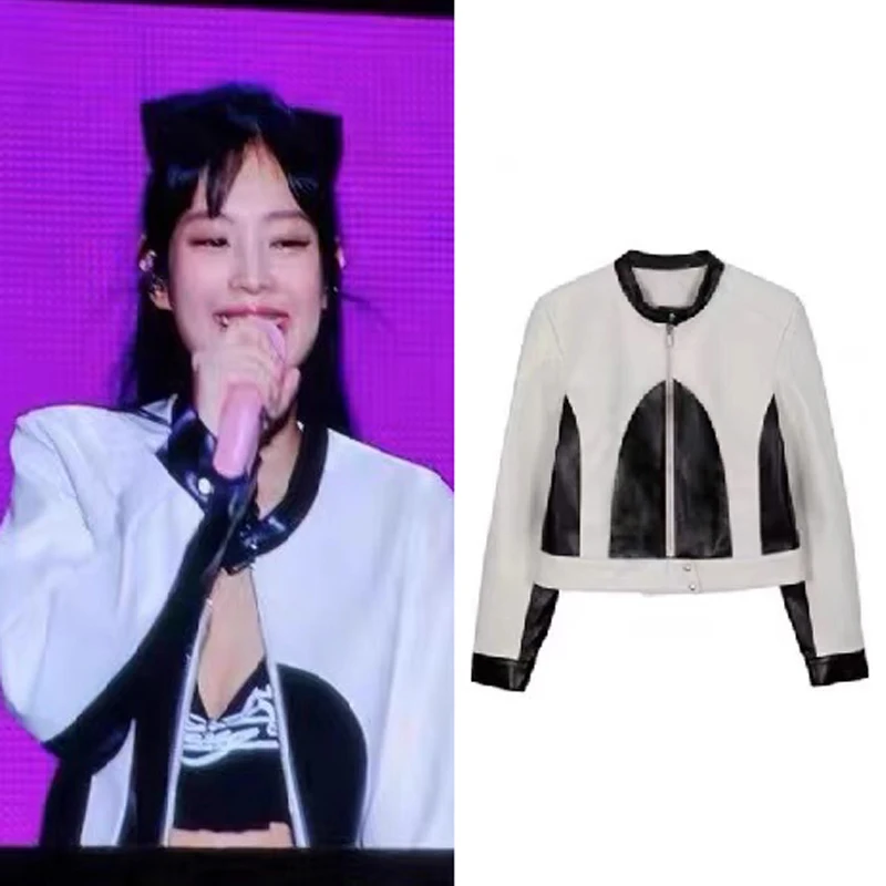 2023 Women Leather Jacket Long Sleeves Hip Hop Costume Jazz Dancewear Korean Singer Stage Clothes Nightclub DJ Outfits JL5840
2023 Women Leather Jacket Long Sleeves Hip Hop Costume Jazz Dancewear Korean Singer Stage Clothes Nightclub DJ Outfits JL5840