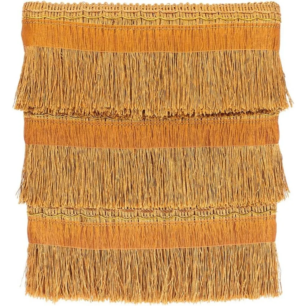 12 Yards Brush Fringe Trim Basic Trim 4-1/8 inch Dark Goldenrod Polyester Tassel Fringe Ribbon for Sewing Accessories
12 Yards Brush Fringe Trim Basic Trim 4-1/8 inch Dark Goldenrod Polyester Tassel Fringe Ribbon for Sewing Accessories