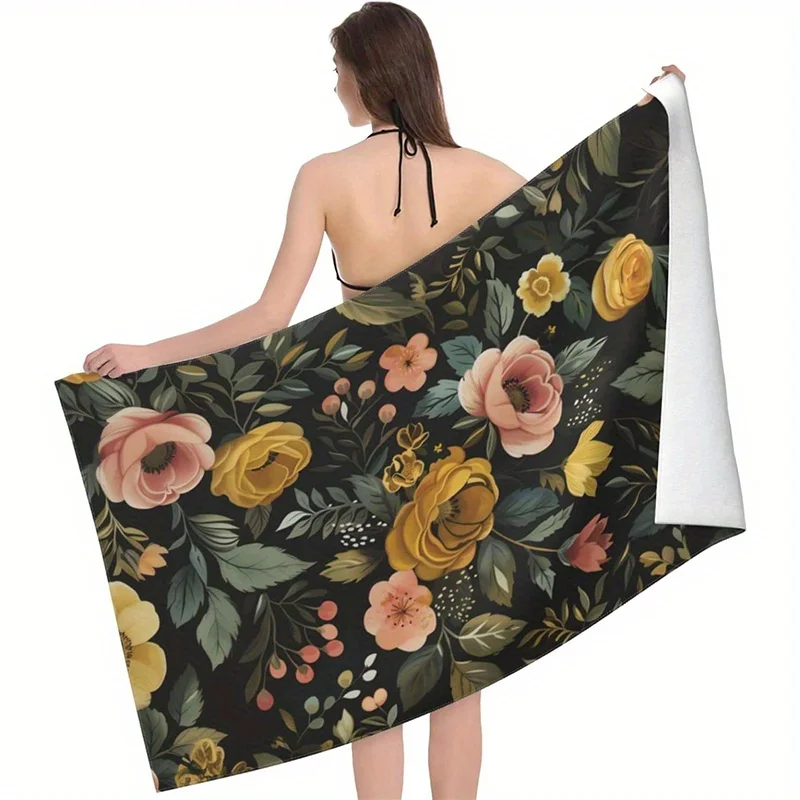 Beach Towel Floral Pattern Sun Protection Windproof Suitable for Swimming Pool Camping Travel Blanket
Beach Towel Floral Pattern Sun Protection Windproof Suitable for Swimming Pool Camping Travel Blanket