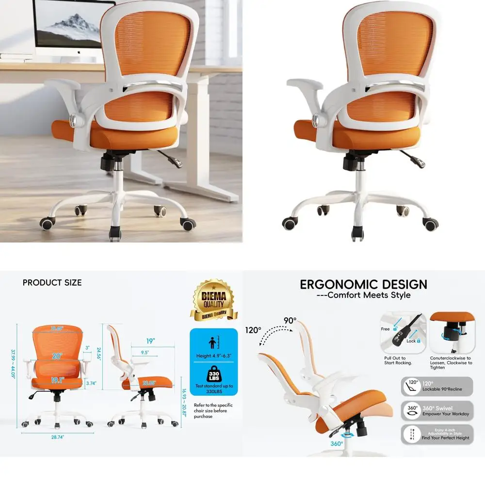 Эргономичное офисное кресло для высоких и крупных людей, широкое сиденье для дома и работы, нагрузка до 150 кг, удобное для учебы и игр (оранжевое)
Эргономичное офисное кресло для высоких и крупных людей, широкое сиденье для дома и работы, нагрузка до 150 кг, удобное для учебы и игр (оранжевое)