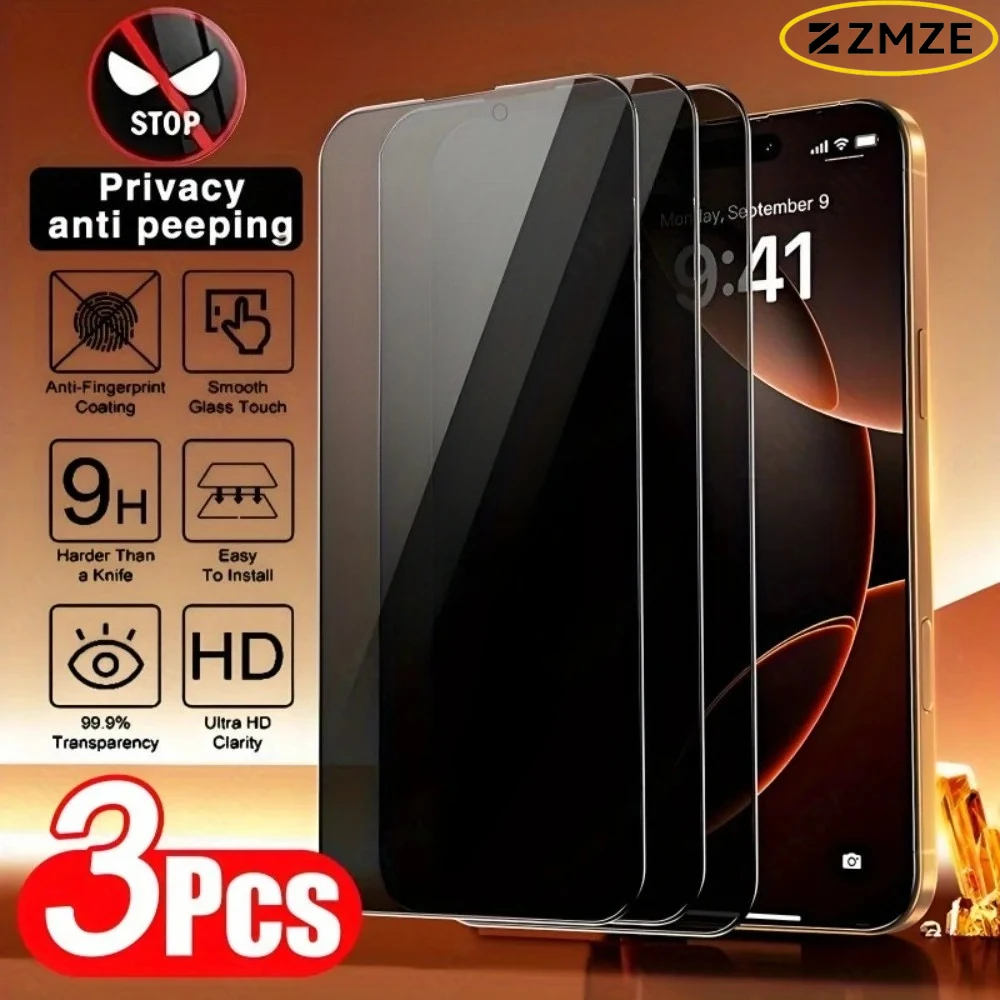3Pcs Privacy Screen Protector for IPhone 17E 17 16 Pro Max 15 Plus Air 14 13 12 11 XS X Full Cover Glass Anti-Spy Smooth Texture
3Pcs Privacy Screen Protector for IPhone 17E 17 16 Pro Max 15 Plus Air 14 13 12 11 XS X Full Cover Glass Anti-Spy Smooth Texture