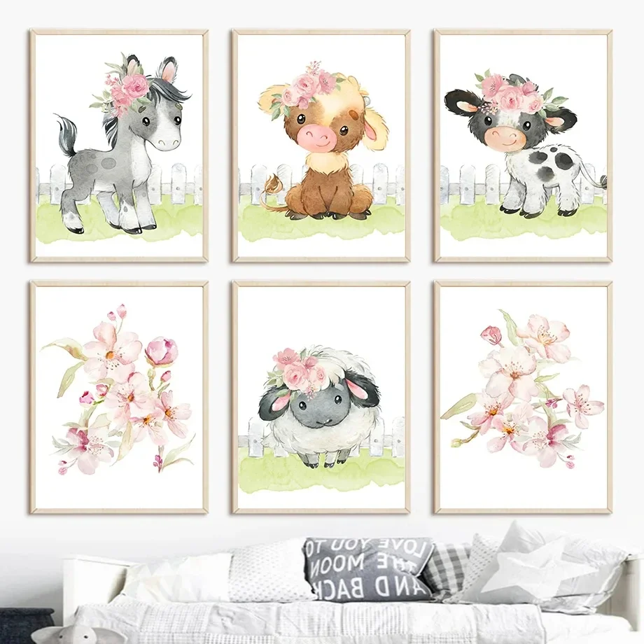 Farm Animal Pig Horse Donkey Cow Sheep Nursery Prints Wall Art PosterCanvas Painting Poultry Wall Pictures Kids Girl Room Decor
Farm Animal Pig Horse Donkey Cow Sheep Nursery Prints Wall Art PosterCanvas Painting Poultry Wall Pictures Kids Girl Room Decor