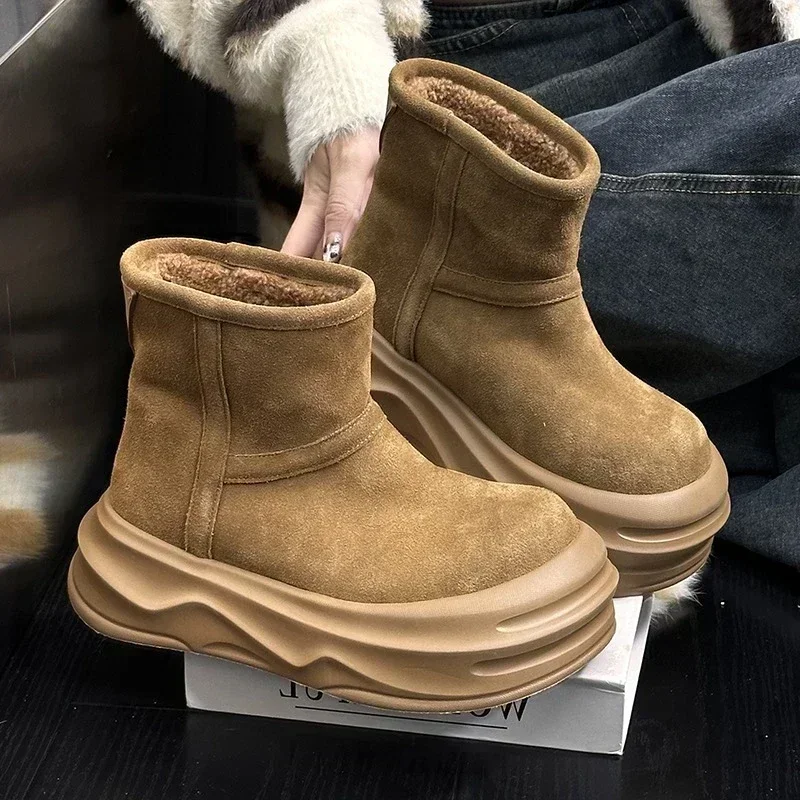 Women Ankle Platform Boots Snow Flats Suede Shoes Winter Short Plush Warm Shoes Casual Chelsea Sport Boots 2024 New Botas Mujer
Women Ankle Platform Boots Snow Flats Suede Shoes Winter Short Plush Warm Shoes Casual Chelsea Sport Boots 2024 New Botas Mujer
