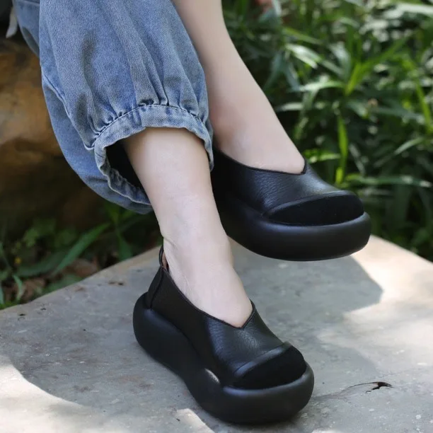 Birkuir Retro Flat Platform Women Shoes Genuine Leather Slip On Loafers Shoes Luxury Comfortable Thick Heel Lazy Boat Shoes
Birkuir Retro Flat Platform Women Shoes Genuine Leather Slip On Loafers Shoes Luxury Comfortable Thick Heel Lazy Boat Shoes