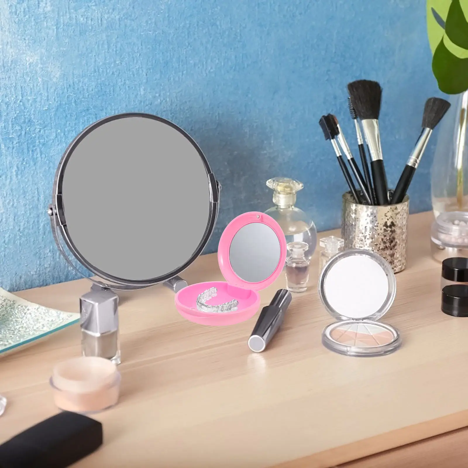 Compact Mirror Lid Retainer Box Scratch Resistant Orthodontic Denture Holder Portable Breathable Brace Storage Case Small
Compact Mirror Lid Retainer Box Scratch Resistant Orthodontic Denture Holder Portable Breathable Brace Storage Case Small