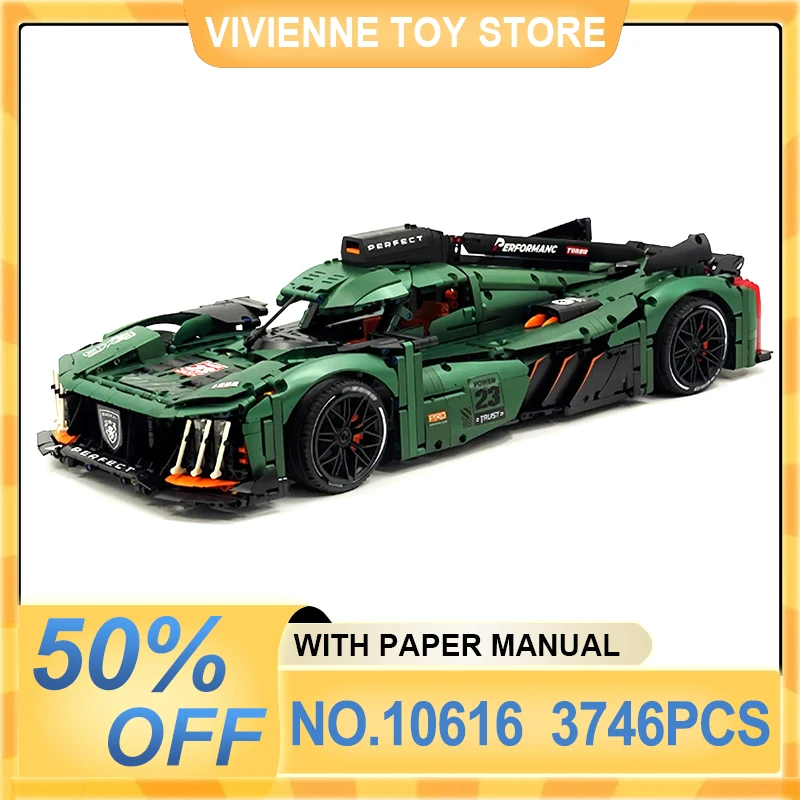 GULY 10616 MOC Technical Vehicle Building Block Super Sports Car 9X8 Model Brick Puzzle Assembly Toy For Children Christmas Gift
GULY 10616 MOC Technical Vehicle Building Block Super Sports Car 9X8 Model Brick Puzzle Assembly Toy For Children Christmas Gift