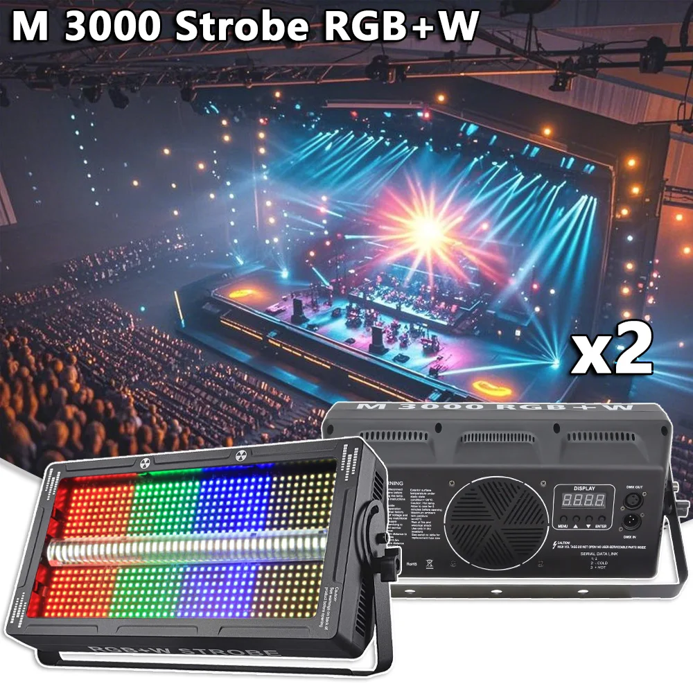 2PCS M 3000 RGB+W LED Strobe Light Wash Flash Effect Party Dj Disco DMX512 Music Control Party Concert Night Club Stage Lights
2PCS M 3000 RGB+W LED Strobe Light Wash Flash Effect Party Dj Disco DMX512 Music Control Party Concert Night Club Stage Lights