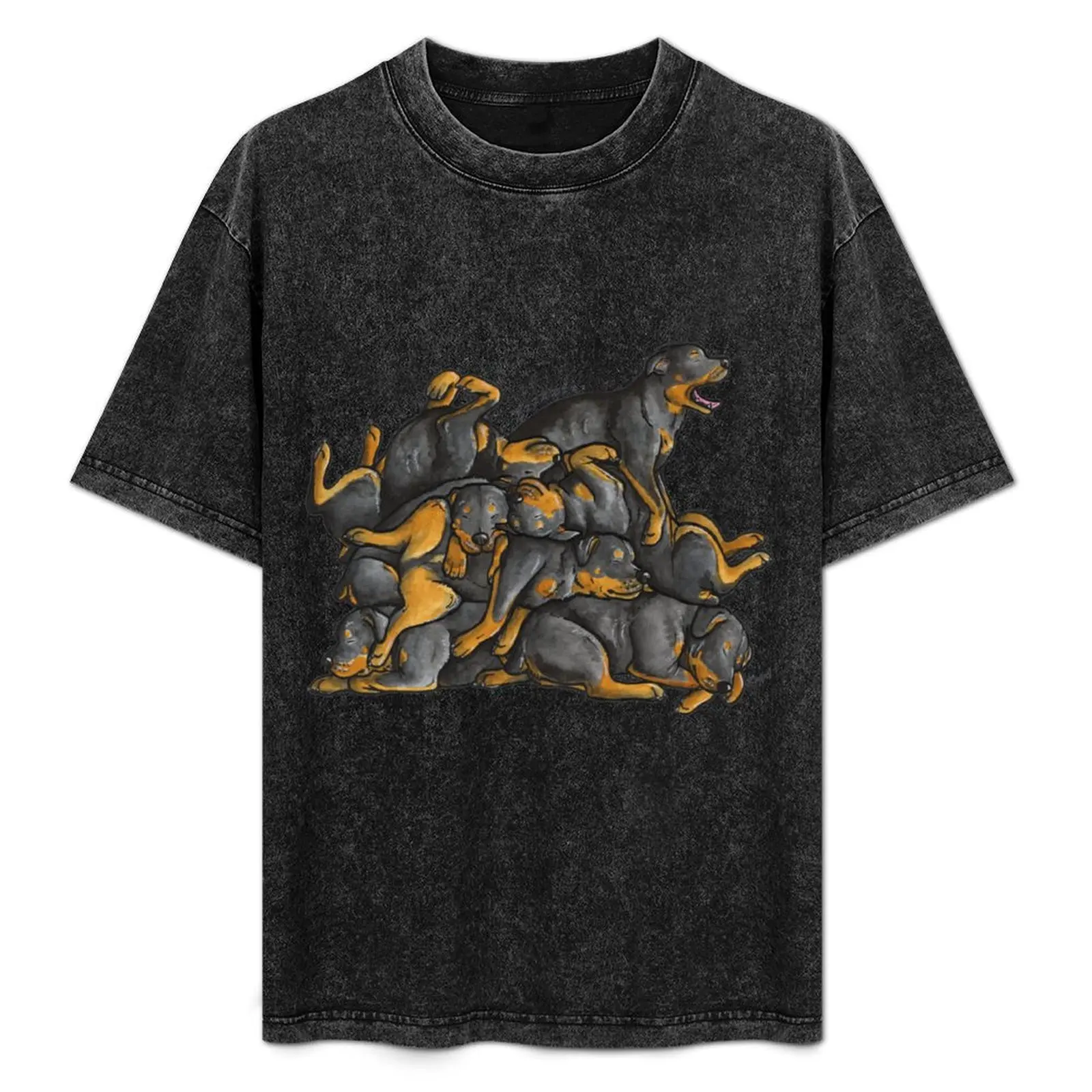 Sleeping pile of Rottweiler dogs T-Shirt Christmas Casual Short Sleeve Top
Sleeping pile of Rottweiler dogs T-Shirt Christmas Casual Short Sleeve Top