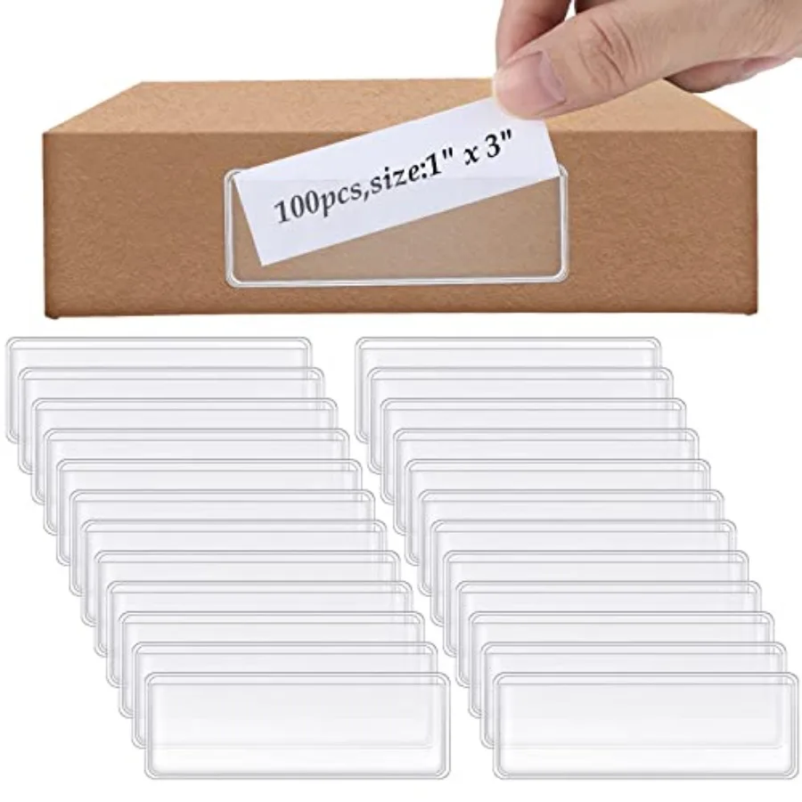 Pcs Label Holder Self Adhesive Clear Pocket 3x1 Inch Plastic Shelf Tag Sticking Index Card Pocket for Supermarket Library Kitch
Pcs Label Holder Self Adhesive Clear Pocket 3x1 Inch Plastic Shelf Tag Sticking Index Card Pocket for Supermarket Library Kitch