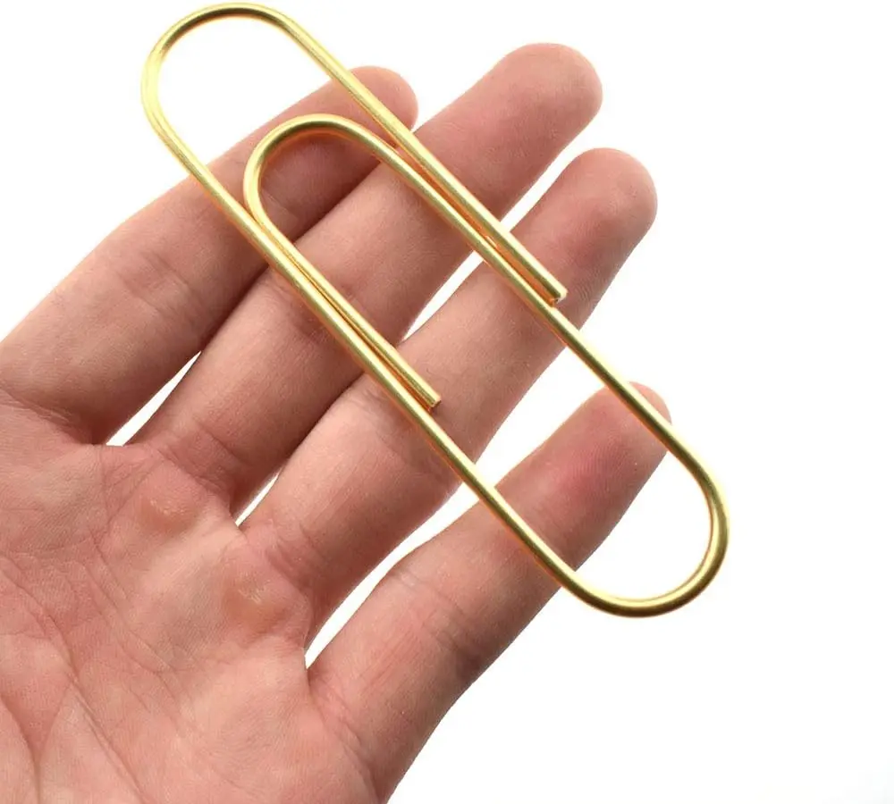 4 Inch Extra Large Paper Clips, 14 Pack, Gold Vinyl Coated, Secure Grip, No Tear, for Office, School, Home
4 Inch Extra Large Paper Clips, 14 Pack, Gold Vinyl Coated, Secure Grip, No Tear, for Office, School, Home