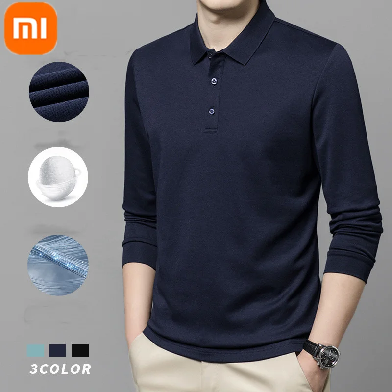 Новинка, шелковая хлопковая Футболка Xiaomi Youpin с длинными рукавами, осенняя мужская Удобная дышащая деловая рубашка-поло в повседневном стиле
Новинка, шелковая хлопковая Футболка Xiaomi Youpin с длинными рукавами, осенняя мужская Удобная дышащая деловая рубашка-поло в повседневном стиле