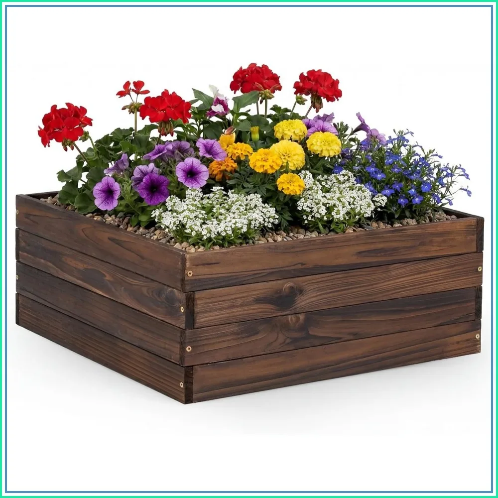 Wooden Raised Garden Bed Set 2, 23" x 23" Square Planter Box for Vegetables Flowers Herb, Indoor Outdoor Elevated Planter for Patio Yard Garden Balcony
Wooden Raised Garden Bed Set 2, 23" x 23" Square Planter Box for Vegetables Flowers Herb, Indoor Outdoor Elevated Planter for Patio Yard Garden Balcony