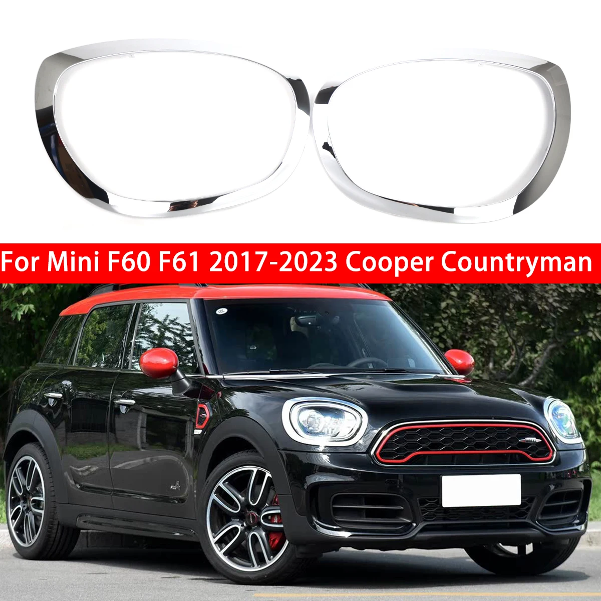 Для BMW Mini Cooper Countryman F60 2017-2021, хромированное кольцо для фар, лицевая панель, объемная крышка, левый и правый 51137388117 51137388118
Для BMW Mini Cooper Countryman F60 2017-2021, хромированное кольцо для фар, лицевая панель, объемная крышка, левый и правый 51137388117 51137388118