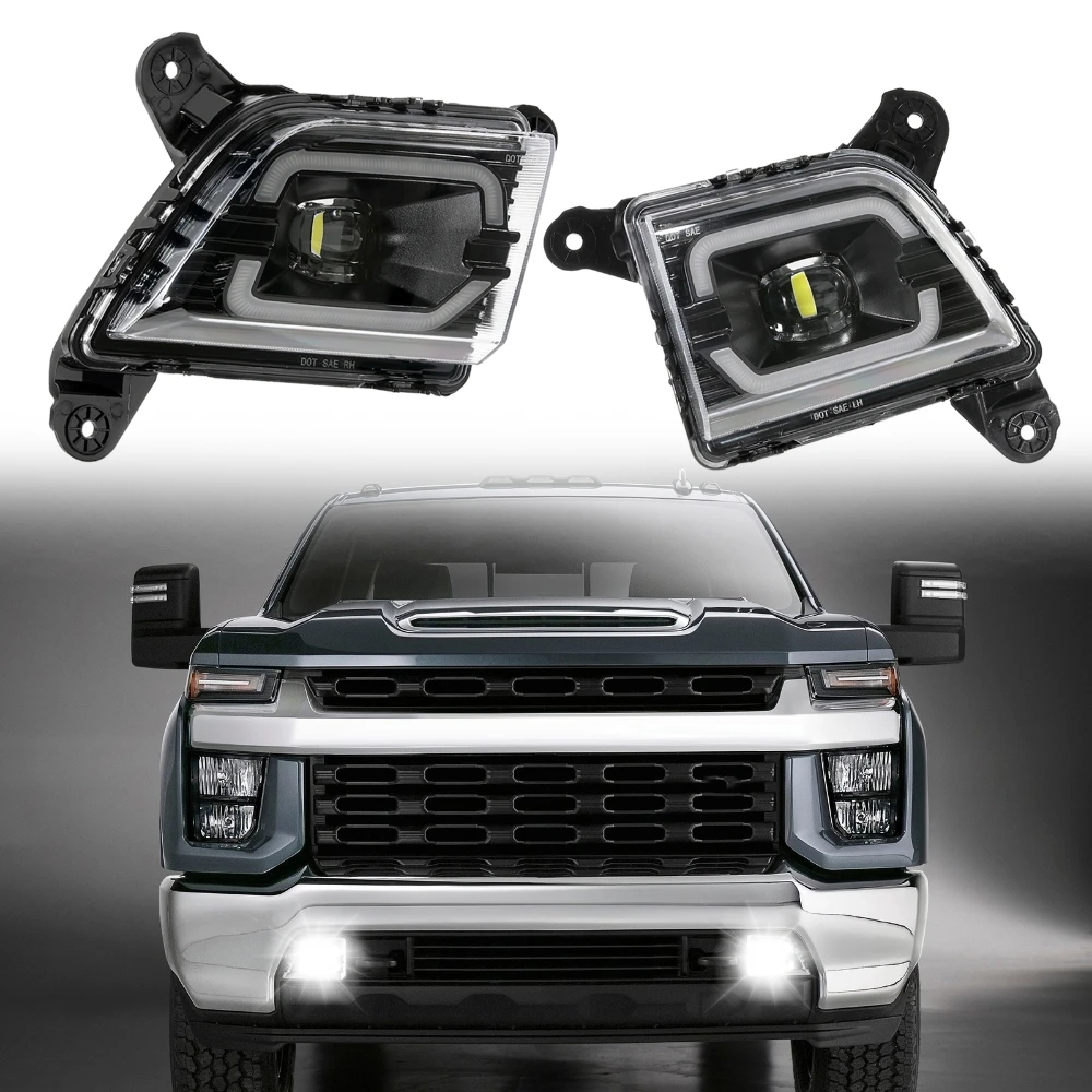 LED Fog Light with DRL White Driving Lamp with Wire Harness For Chevrolet Silverado 1500 2019-2021 2500HD&3500HD 2020-2022
LED Fog Light with DRL White Driving Lamp with Wire Harness For Chevrolet Silverado 1500 2019-2021 2500HD&3500HD 2020-2022