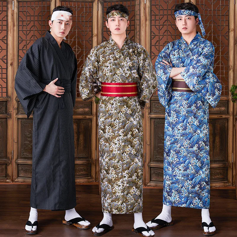 Japanese Traditional Samurai Kimono For Men Yukata Bathing Robe Loose Style Sauna Wear Homewear Belt Long Gown
Japanese Traditional Samurai Kimono For Men Yukata Bathing Robe Loose Style Sauna Wear Homewear Belt Long Gown