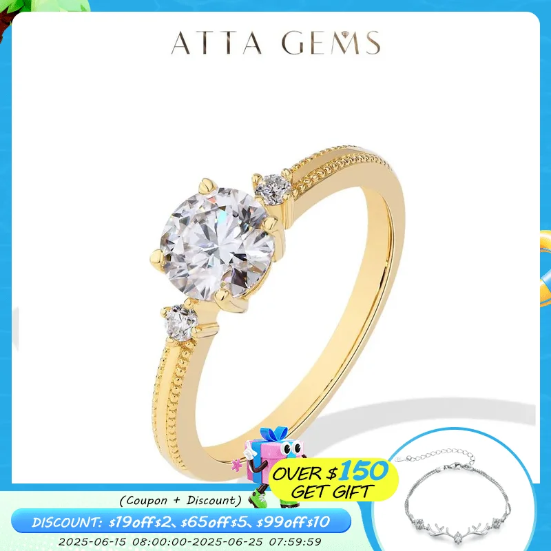 ATTAGEMS 2024 Solid 10K 14K 18K Au750 Gold Moissanite Diamond Rings Round Cut 1.06CTW for Women Engagement Wedding Jewelry Gifts
ATTAGEMS 2024 Solid 10K 14K 18K Au750 Gold Moissanite Diamond Rings Round Cut 1.06CTW for Women Engagement Wedding Jewelry Gifts