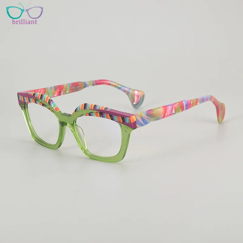 Fashion Glasses Women New Acetate Color Splicing Eyeglass Frame Ultra Light Space Fragment Men Retro Myopia Prescription Eyewear
Fashion Glasses Women New Acetate Color Splicing Eyeglass Frame Ultra Light Space Fragment Men Retro Myopia Prescription Eyewear