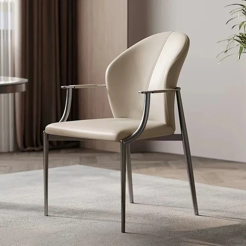 Master Chair with Armrests Dining Chair Household Modern Simple All Leather Light Luxury Premium Tea Stainless Steel
Master Chair with Armrests Dining Chair Household Modern Simple All Leather Light Luxury Premium Tea Stainless Steel