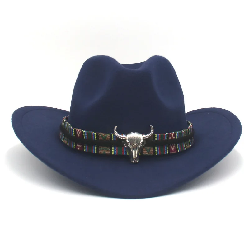 Western Denim Style Felt Cap Tibetan Top Hat Cow Head Accessories Autumn And Winter Fedora Hat New Woolen Hat 
Western Denim Style Felt Cap Tibetan Top Hat Cow Head Accessories Autumn And Winter Fedora Hat New Woolen Hat