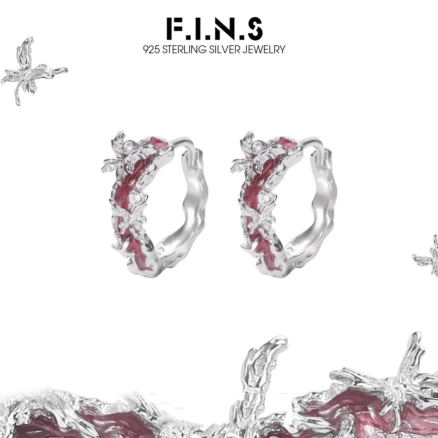 Серьги-кольца F.I.N.S из стерлингового серебра S925 с нерегулярным дизайном в виде бабочки для женщин, круглые серьги-кольца с розовой и красной эмалью, гипоаллергенные украшения
Серьги-кольца F.I.N.S из стерлингового серебра S925 с нерегулярным дизайном в виде бабочки для женщин, круглые серьги-кольца с розовой и красной эмалью, гипоаллергенные украшения