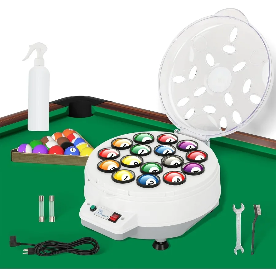 Upgraded Billiard Ball Cleaner and Polisher Billiard Ball Cleaner Pool Ball Cleaner for 16 Billiard and Snooker Balls British a
Upgraded Billiard Ball Cleaner and Polisher Billiard Ball Cleaner Pool Ball Cleaner for 16 Billiard and Snooker Balls British a