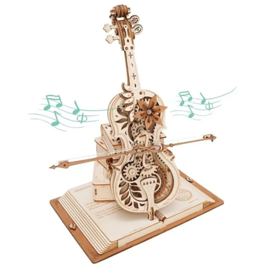 3D Puzzles for Adults 1:5 Scale Cello Model Kit with Base 199pcs Wooden Music Box Building Kit Desk Gift for Men Women Hobby fo
3D Puzzles for Adults 1:5 Scale Cello Model Kit with Base 199pcs Wooden Music Box Building Kit Desk Gift for Men Women Hobby fo