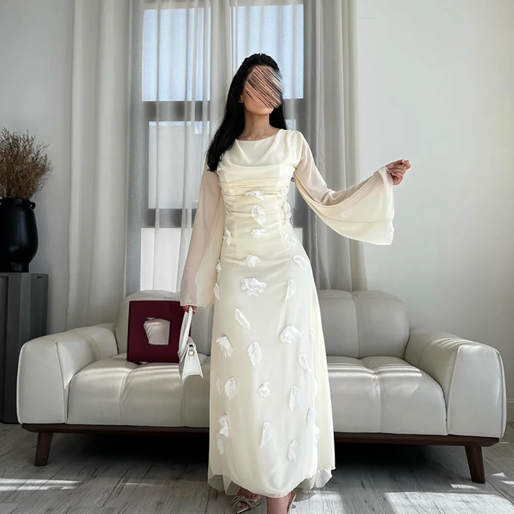 CustomizedAnkle Length Straight Long Sleeves Crew neck Saudi Arabia Evening Gowns Appliques Fashion Dresses For Formal Occasions
CustomizedAnkle Length Straight Long Sleeves Crew neck Saudi Arabia Evening Gowns Appliques Fashion Dresses For Formal Occasions