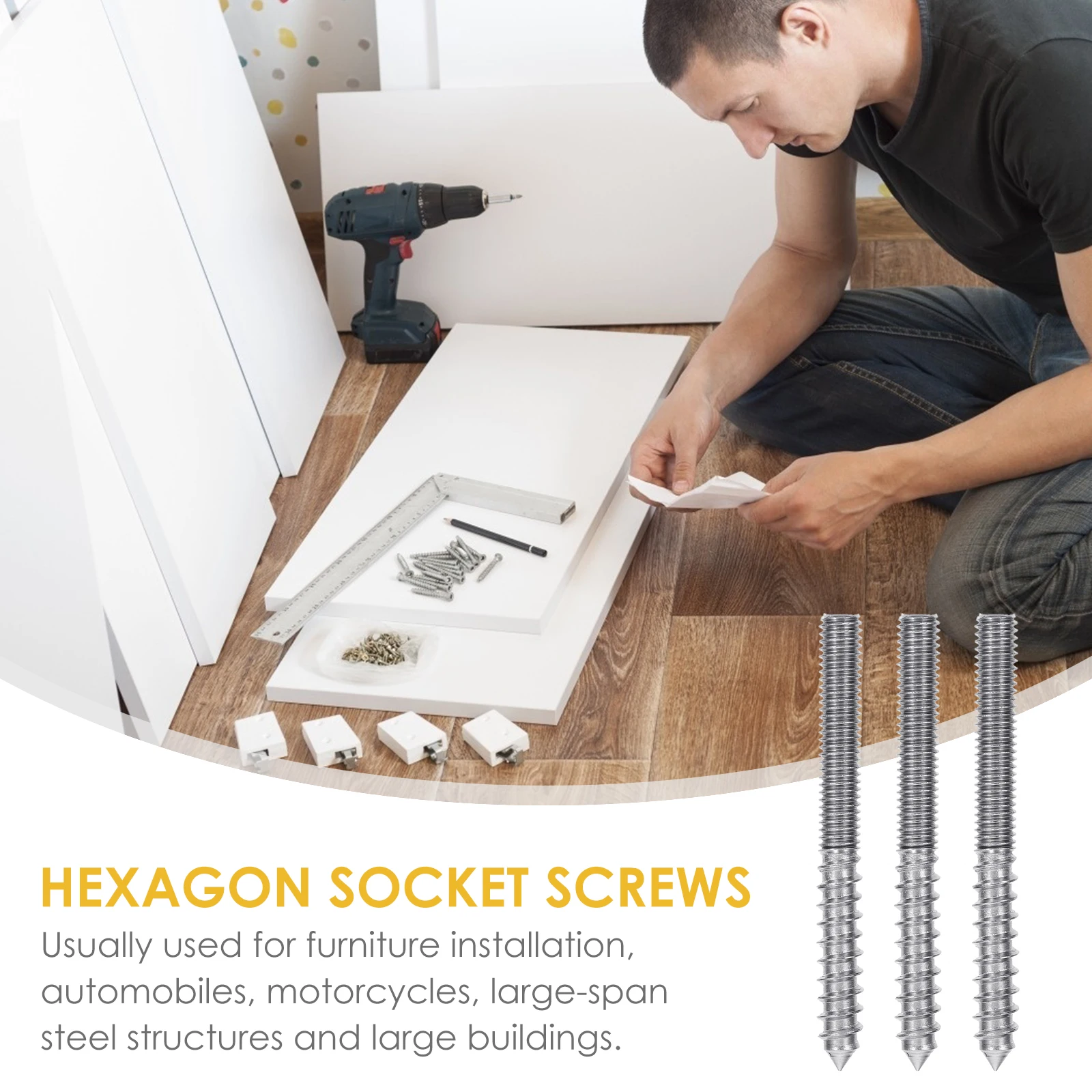 Double Headed Hexagonal Socket Self Tapping Corrosion Resistant niture Bolts Thread Screws For Machinery Auto Boiler
Double Headed Hexagonal Socket Self Tapping Corrosion Resistant niture Bolts Thread Screws For Machinery Auto Boiler