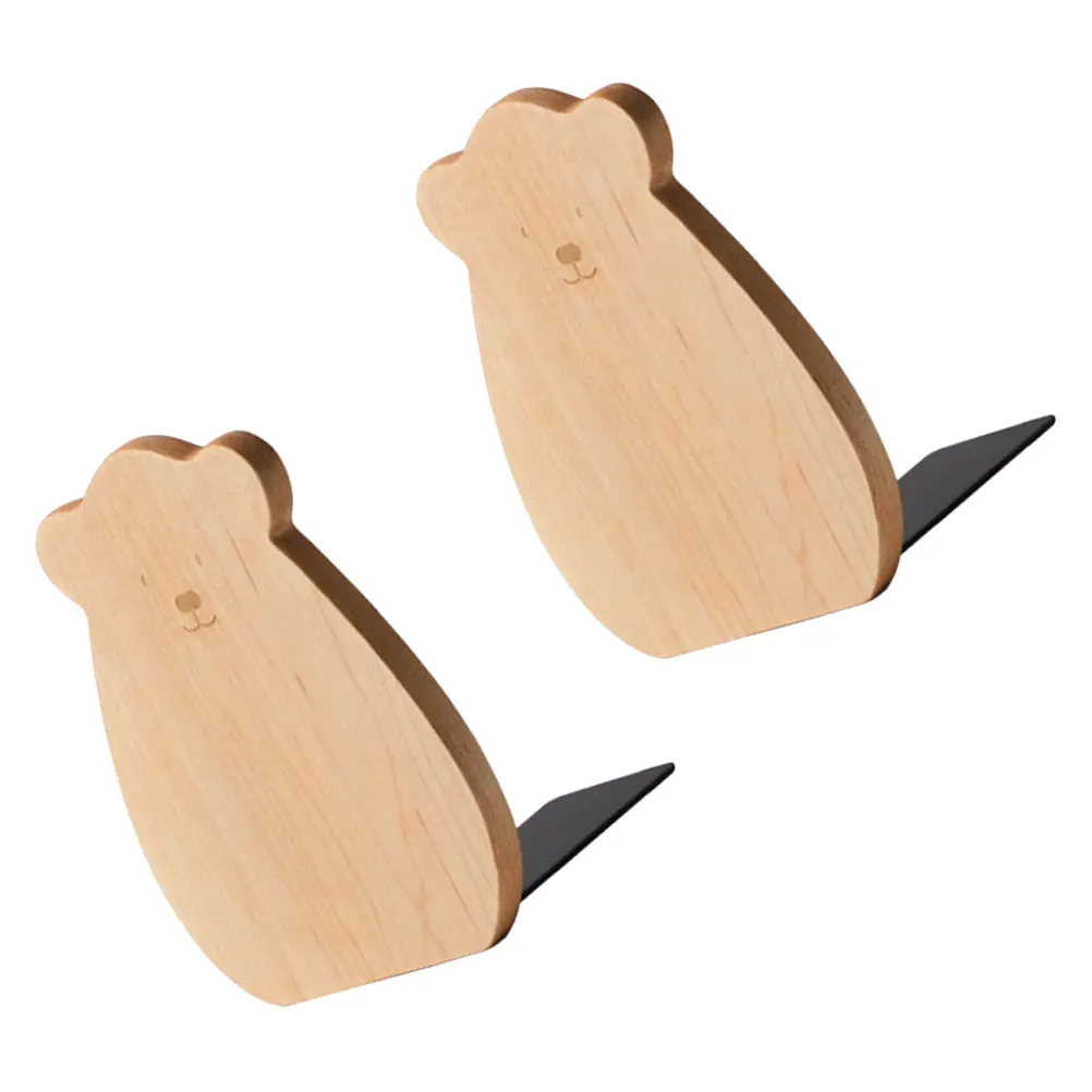2 Pcs Adorable Bear Shaped Home Office Household Office Bookend Wood Desk Wooden Book Shelf Accessory
2 Pcs Adorable Bear Shaped Home Office Household Office Bookend Wood Desk Wooden Book Shelf Accessory