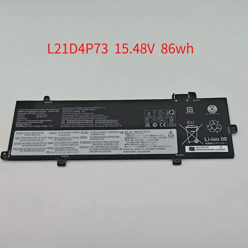 Новый аккумулятор для ноутбука 86WH L21M4P73 L21D4P73 L21M4P74 для Lenovo ThinkPad P16s T16 1st Gen2022 SB10W51974 5B10W51869 SB10W51970
Новый аккумулятор для ноутбука 86WH L21M4P73 L21D4P73 L21M4P74 для Lenovo ThinkPad P16s T16 1st Gen2022 SB10W51974 5B10W51869 SB10W51970