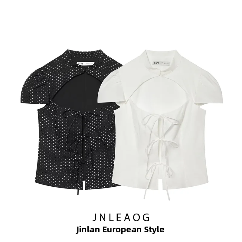 Summer New Style Women's Bubble Sleeve Shirt JNLEAOG Polyester Crepe Knot Decorated Polka Dot Regular Length Short ...
Summer New Style Women's Bubble Sleeve Shirt JNLEAOG Polyester Crepe Knot Decorated Polka Dot Regular Length Short ...