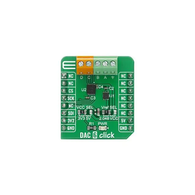 New MIKROE-4206 DAC 6 CLICK
New MIKROE-4206 DAC 6 CLICK
