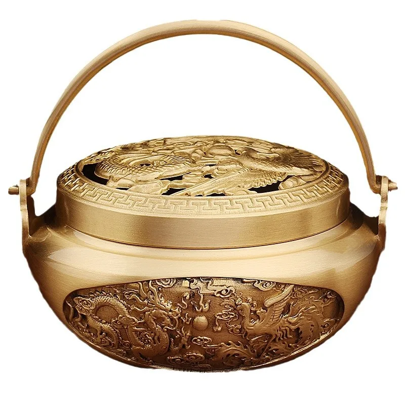 DSA brass hand warmer incense incense stove Longfeng Chengxiang century-old good harmony mandarin duck charcoal burning dowry
DSA brass hand warmer incense incense stove Longfeng Chengxiang century-old good harmony mandarin duck charcoal burning dowry